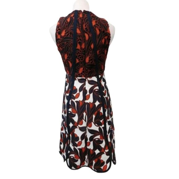 Ann Taylor Vine Lace Jacquard Flare Party Chico's Dress Size 0P Petite - Picture 9 of 15